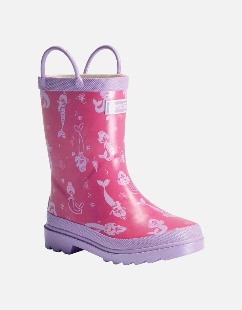 Childrens/Kids Minnow Mermaid Wellington Boots