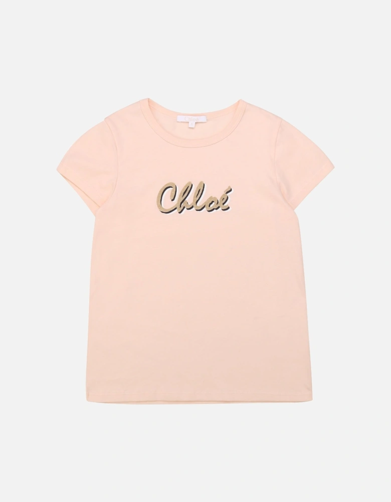 Chloe Girls Cotton T-Shirt Pink
