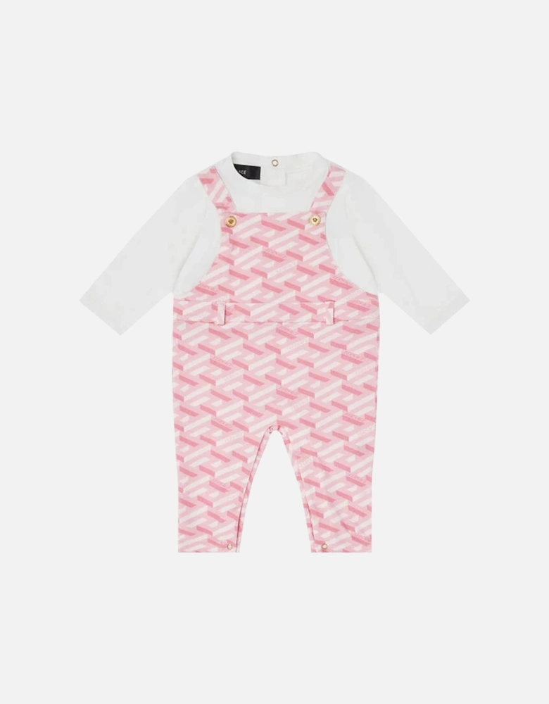 Baby Girls La Greca Overalls Pink