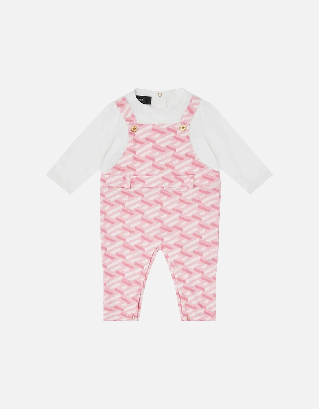 Baby Girls La Greca Overalls Pink, 4 of 3