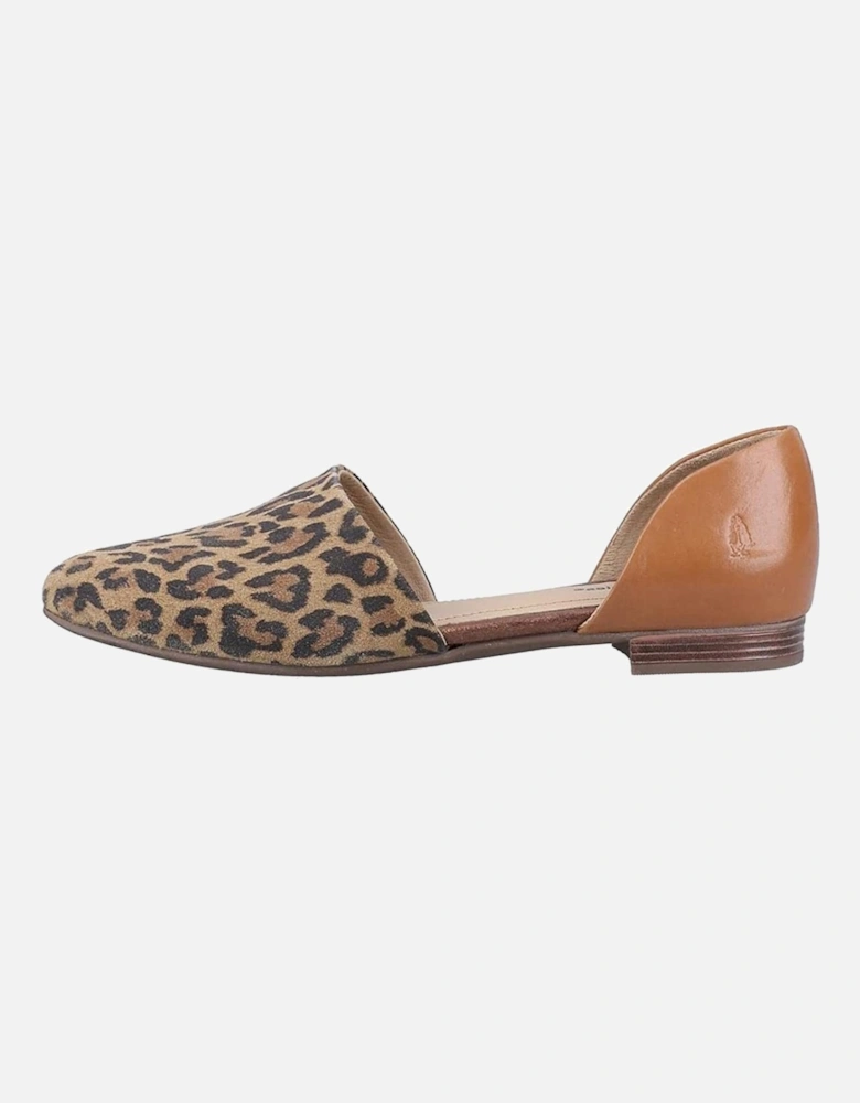 Womens/Ladies Leopard Print Suede Shoes