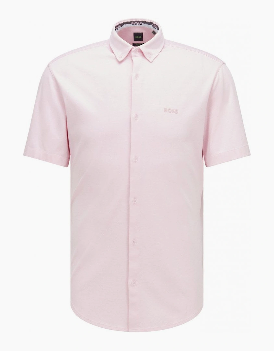 Boss Men's Hugo Boss Pastel Pink BIADIA_R Short Sleeved Shirt.