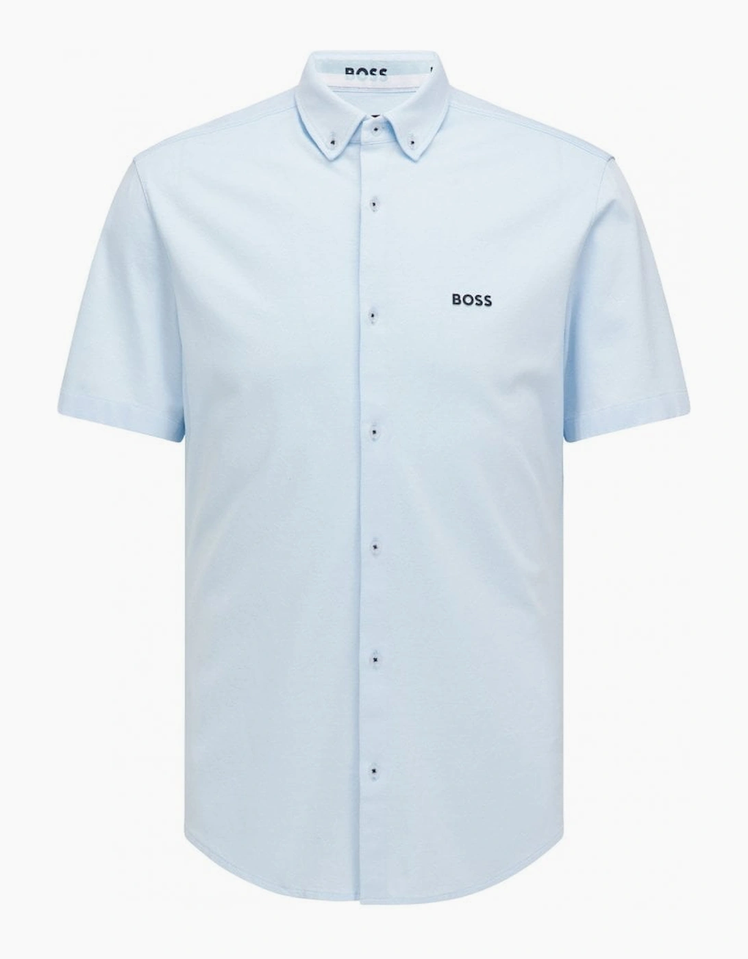 Men's Hugo Boss Pastel Blue BIADIA_R Short Sleeved Shirt. - Size: 38/Regular