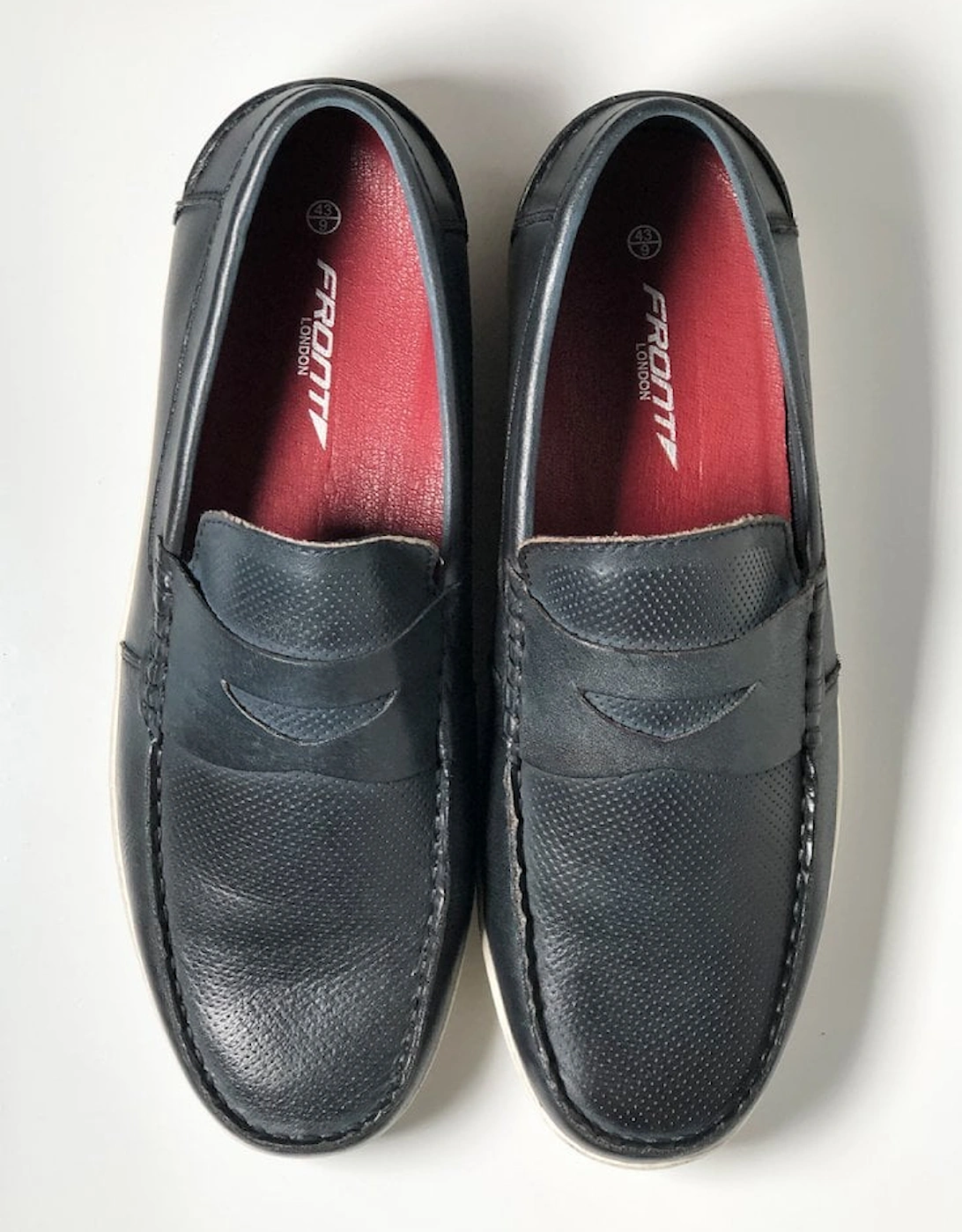 Front Hamilton Mens Soft Driver Slip On Loafer Navy