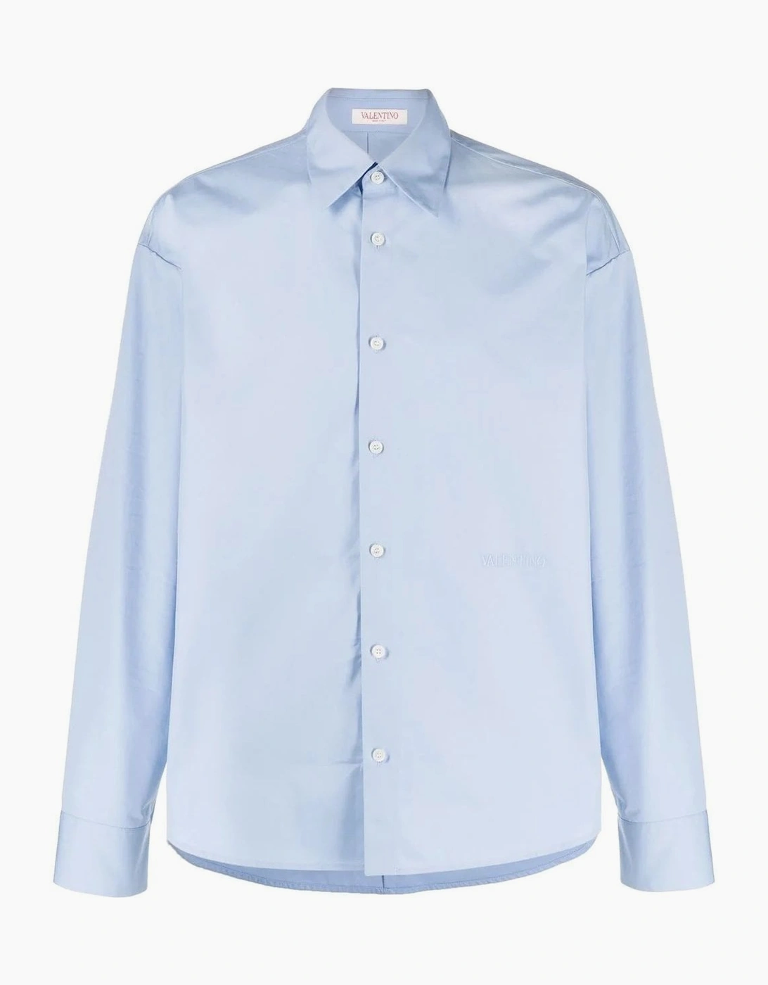 Valentino Men's Blue Cotton Popeline Shirt - Size: 41