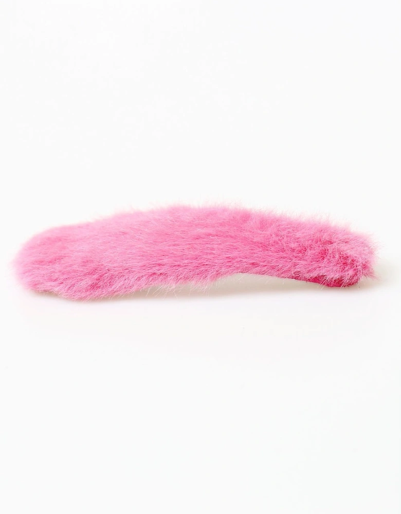Pink Faux Fur Hair Clip