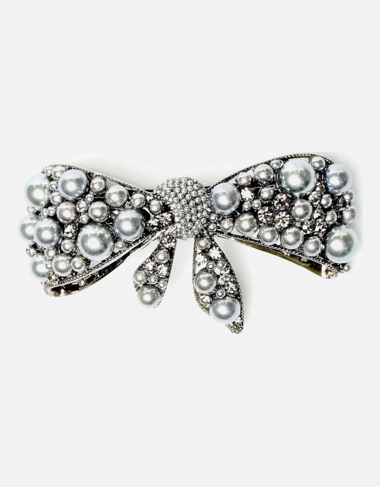 Hand Made Pearl Bow Hair Clip