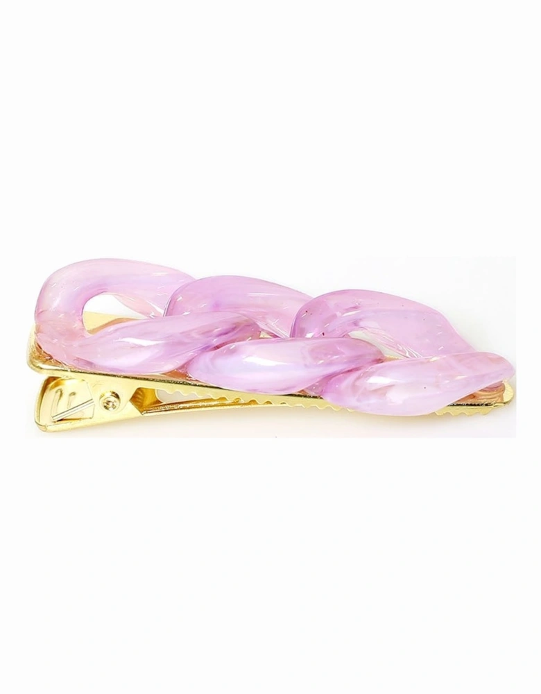 HandMade Pink Chain Hair Clip