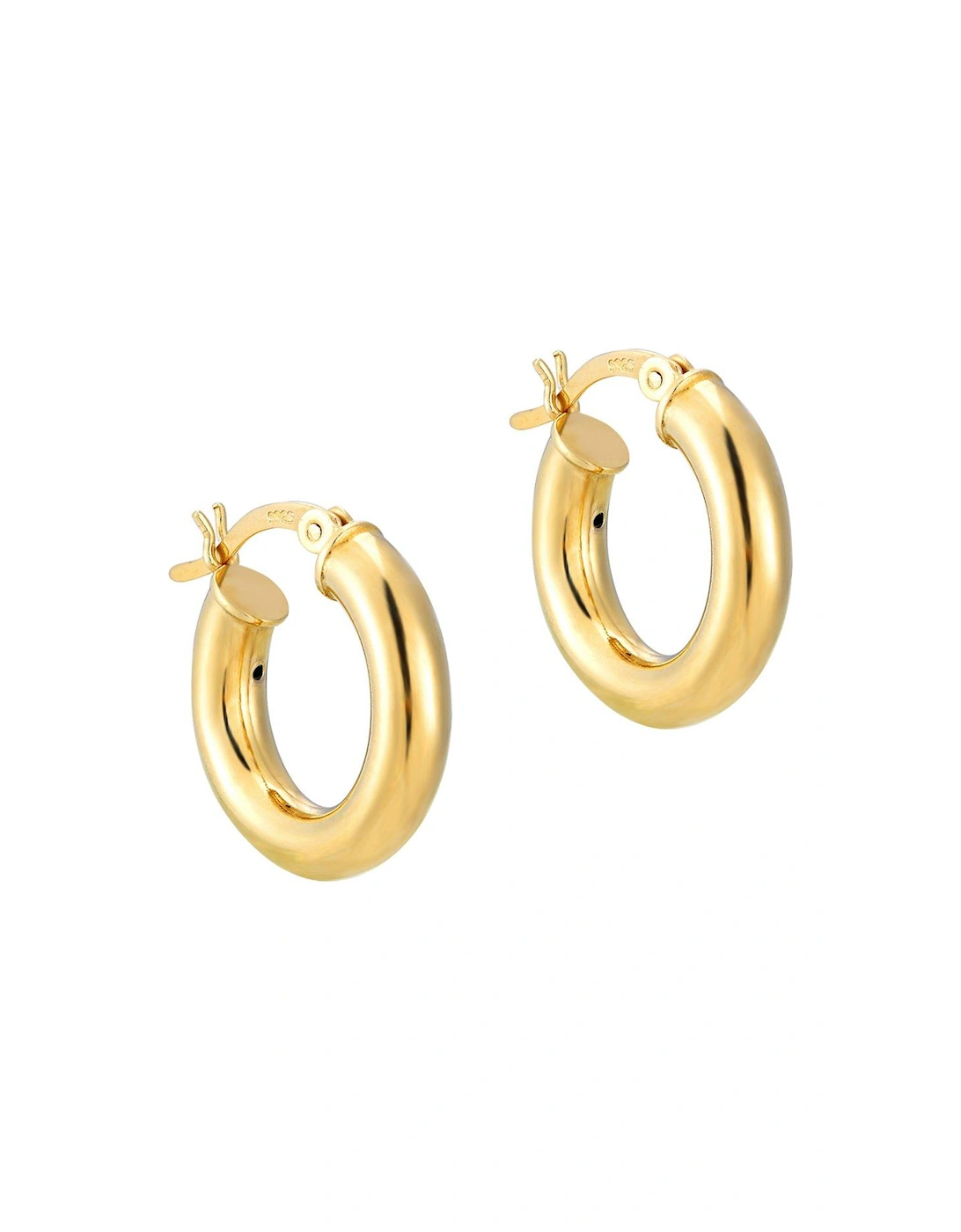 18ct Gold Plated Sterling Silver Thick 18mm Creole Hoop Earrings, 2 of 1