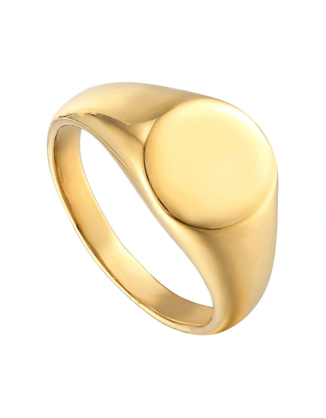 18ct Gold Plated Sterling Silver Chunky Oval Signet Ring, 2 of 1