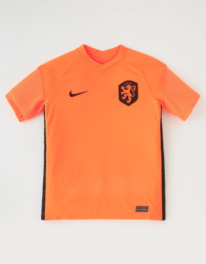 Netherlands KNVB Youth 22/23 Stadium Home Short Sleeve Jersey - Orange