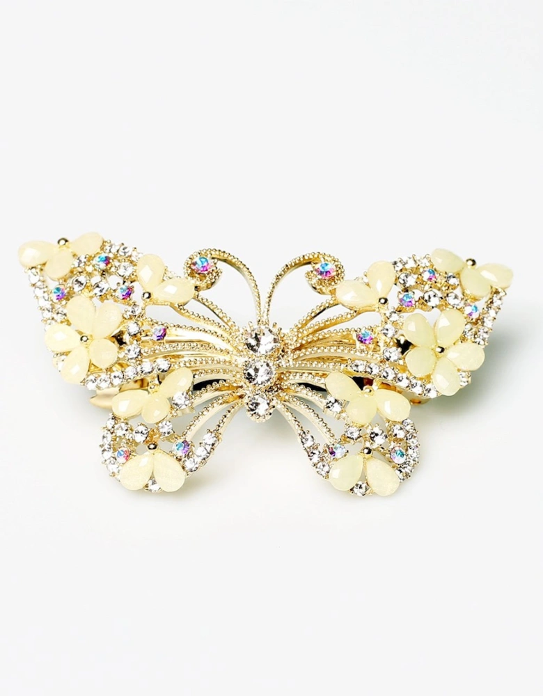 Limited Hand Made Butterfly Stone Hair Clip