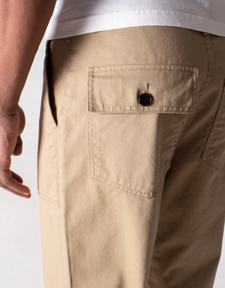 Straight Fit Cotton Fatigue Pants