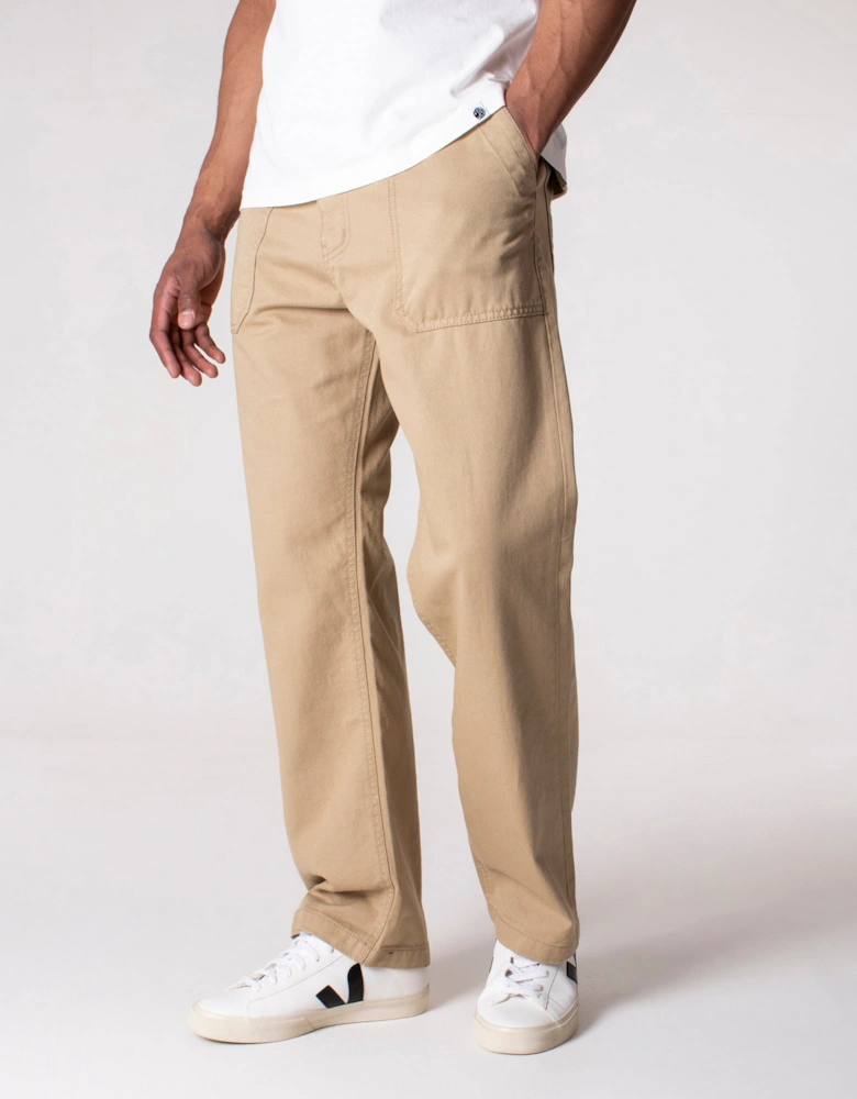 Straight Fit Cotton Fatigue Pants