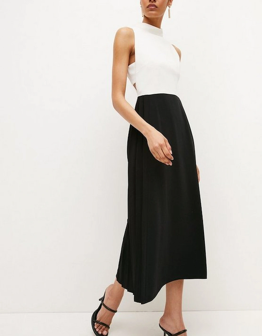 Soft Tailored Pleated Panel Midaxi Dress, 2 of 1