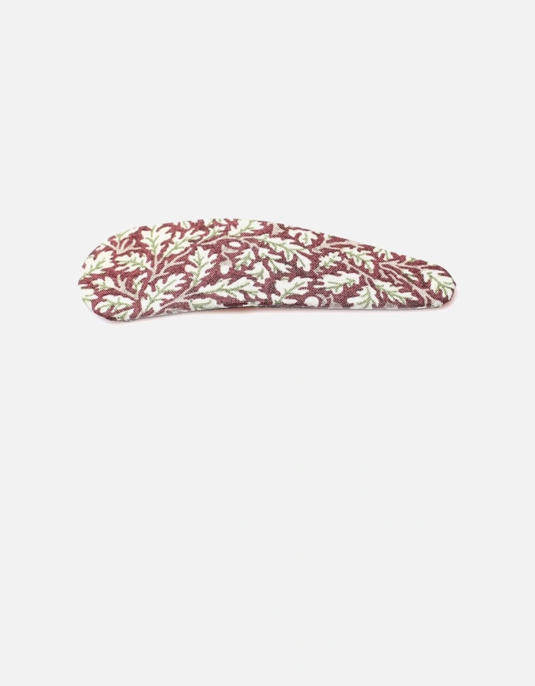 Chocolate Handmade Leaf Print Hair Clip