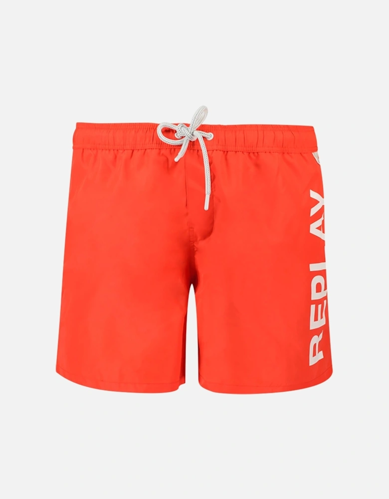 Mens Logo Swim Shorts Orange
