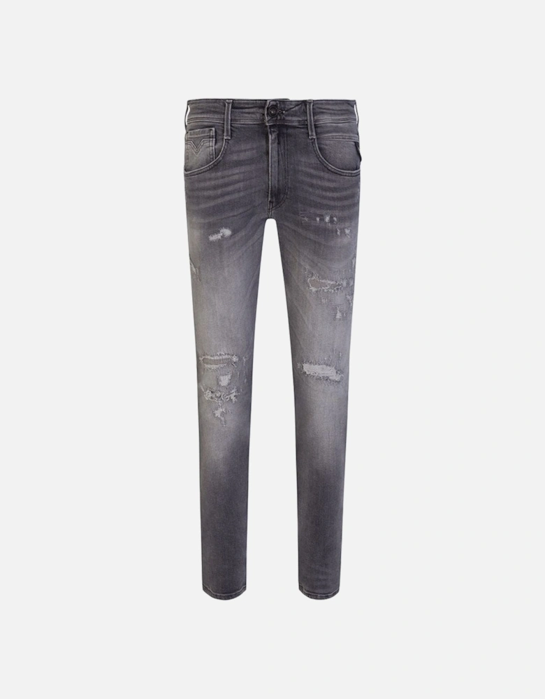 Mens Broken And Repaired Ambass  Jeans Grey