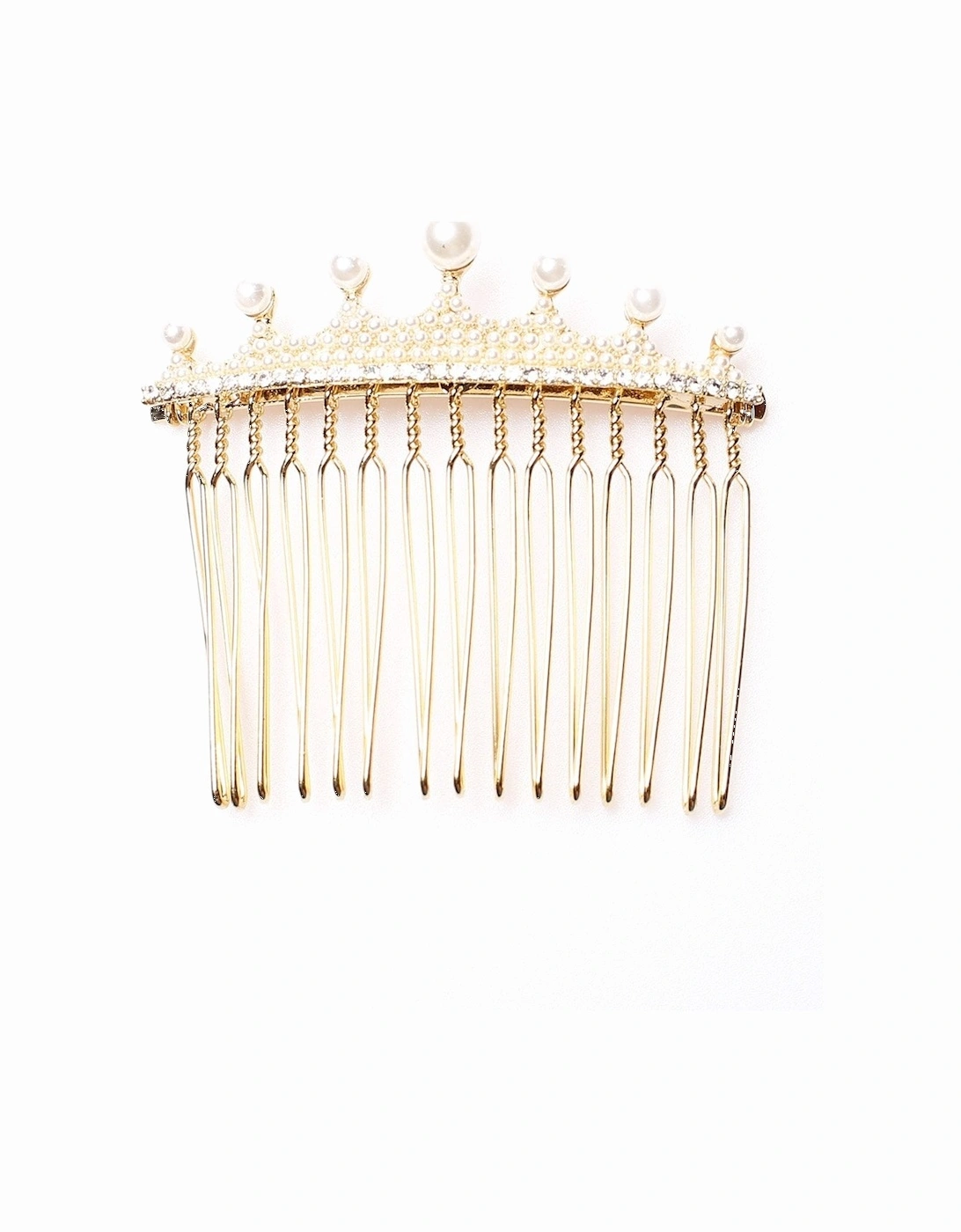 Kate Gold Tone Faux Pearl Hair Comb, 2 of 1