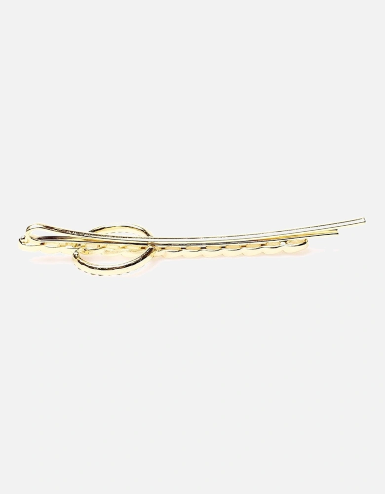 Gold Tone Stone Hair Slide