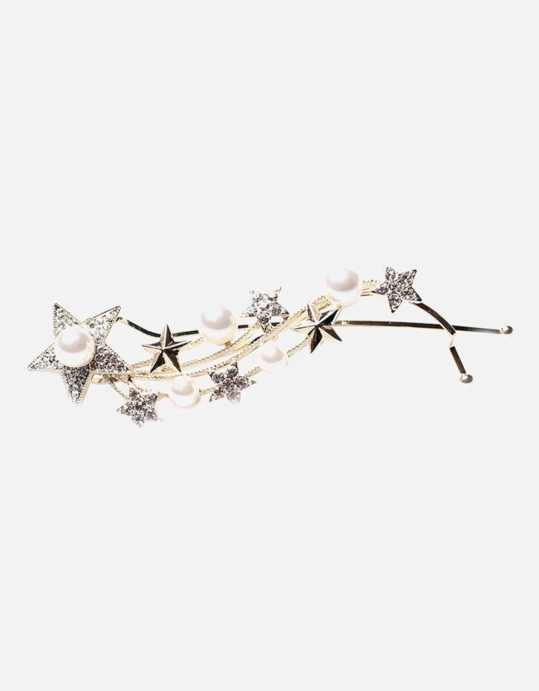 Hand Made Star And Pearl Decor Hair Clip
