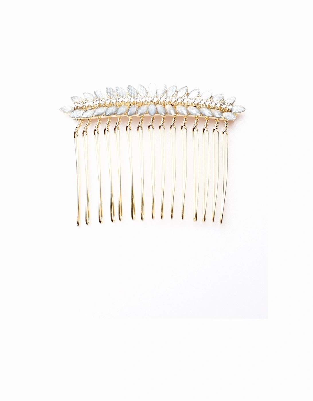 LuLu Silver-Tone Pearl Embellished Hair Comb, 2 of 1