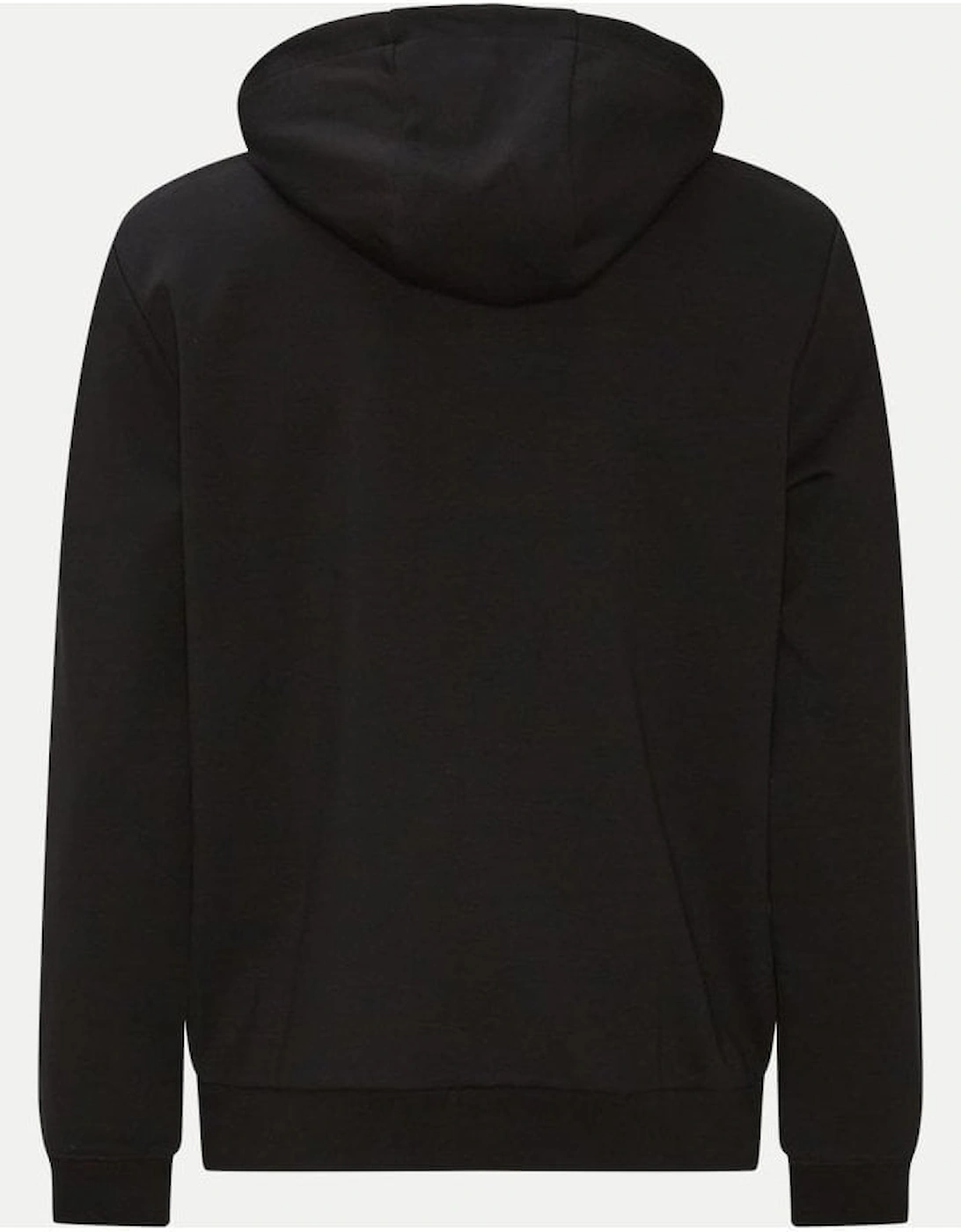 Cotton Sequin Logo Pullover Hooded Black Sweatshirt