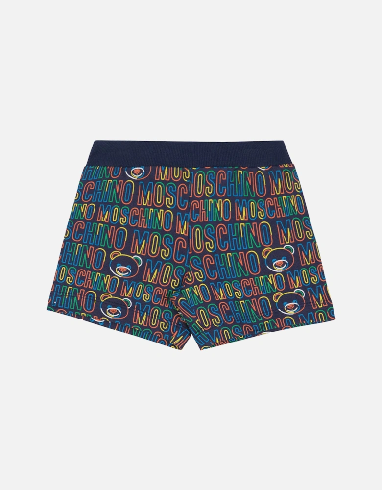 Baby Boys Repeat Logo Shorts Navy