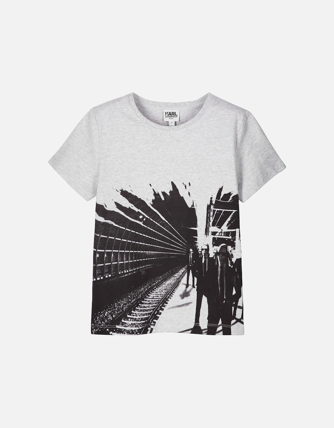 Boys Grey Print T-Shirt, 2 of 1