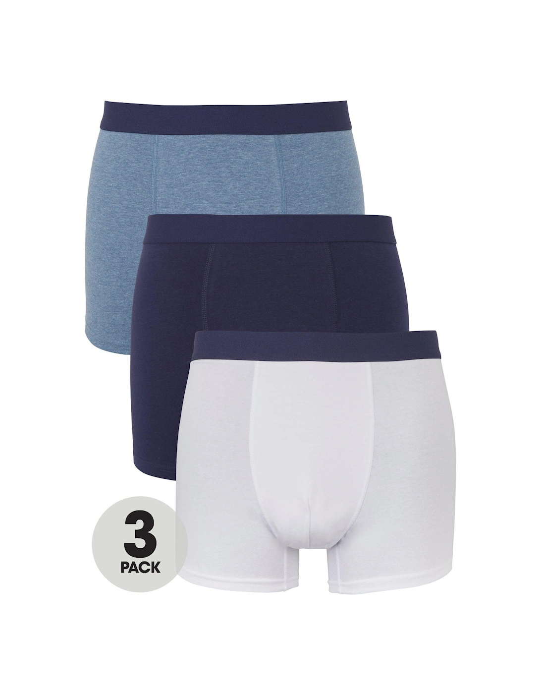 Trunk (3 Pack) - White/Blue/Navy, 3 of 2