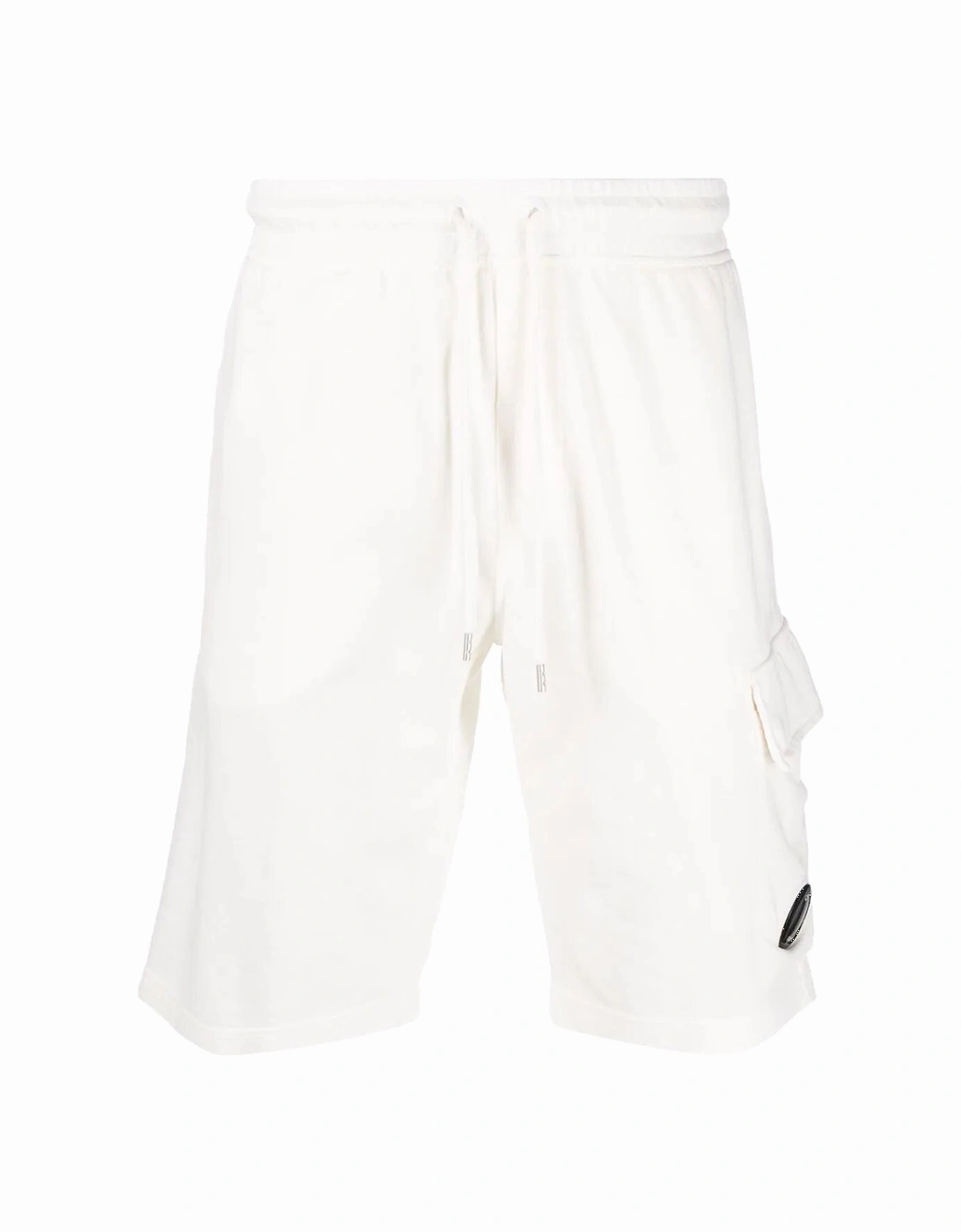 C.P. Company Lens Cotton Shorts in White, 6 of 5