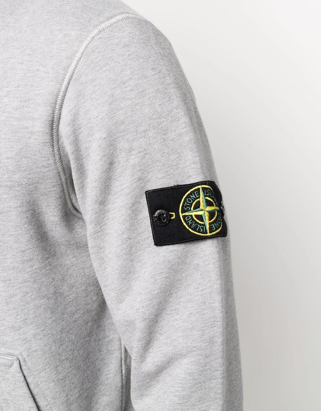 Compass-badge Logo Hoodie in Grey
