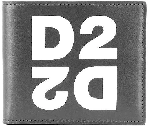 Mirror Logo Bi-fold Wallet Black