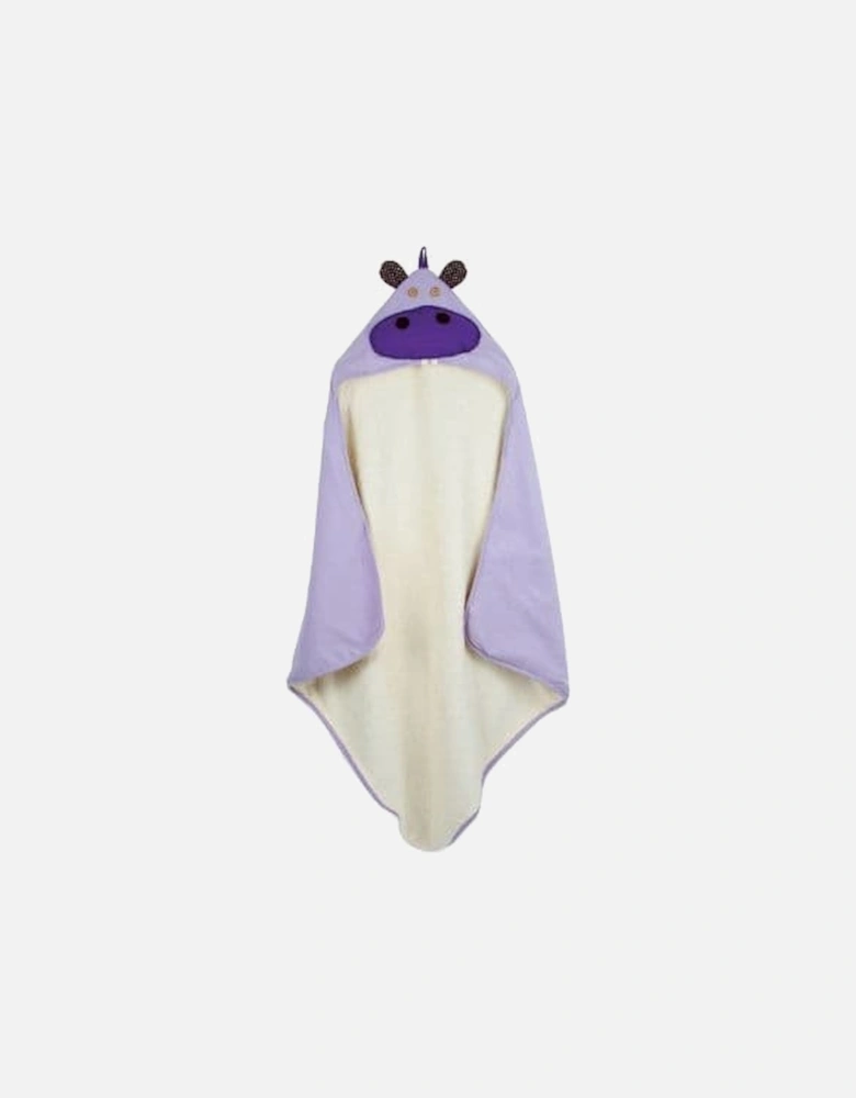 Hooded Towel Hippo Purple