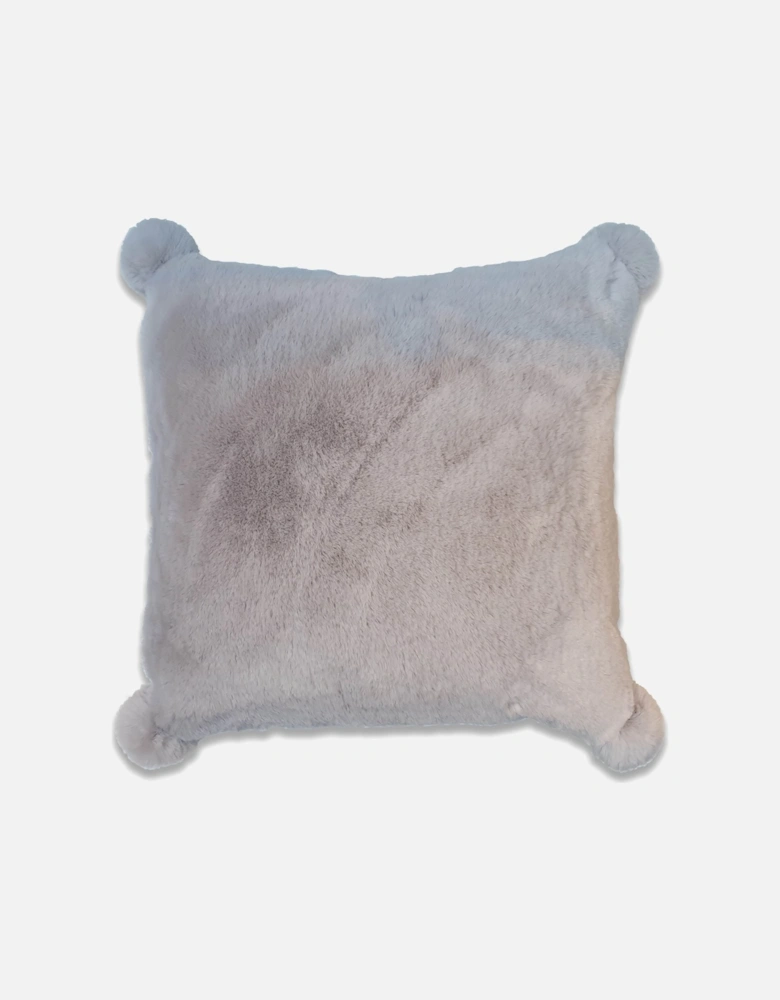 Faux Fur Cushion - Grey