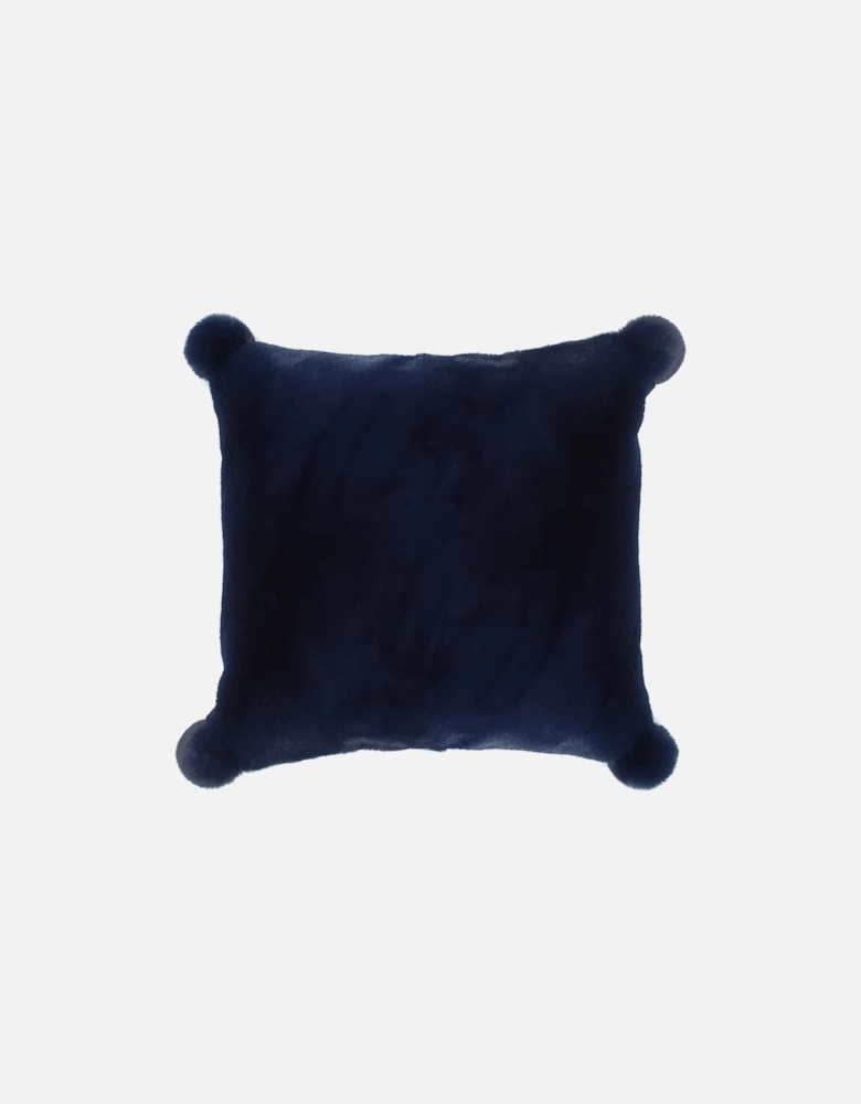 Faux Fur Cushion - Petrol