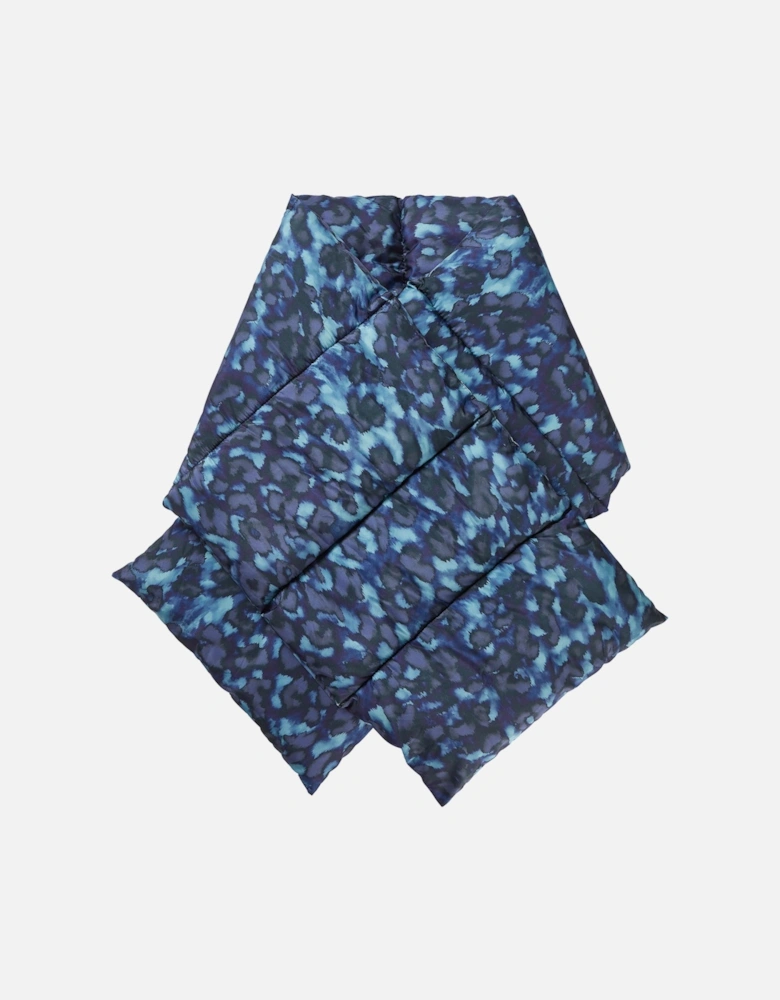 Reno Padded Scarf - Blue Leopard