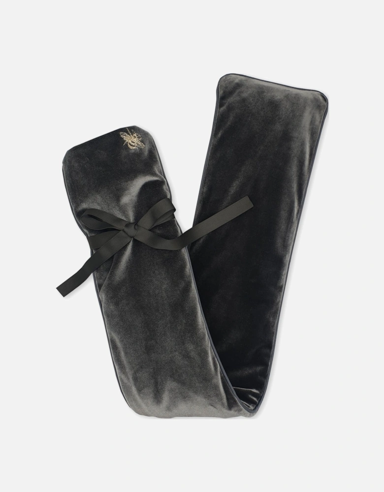 Velvet Long Hot Water Bottle - Grey