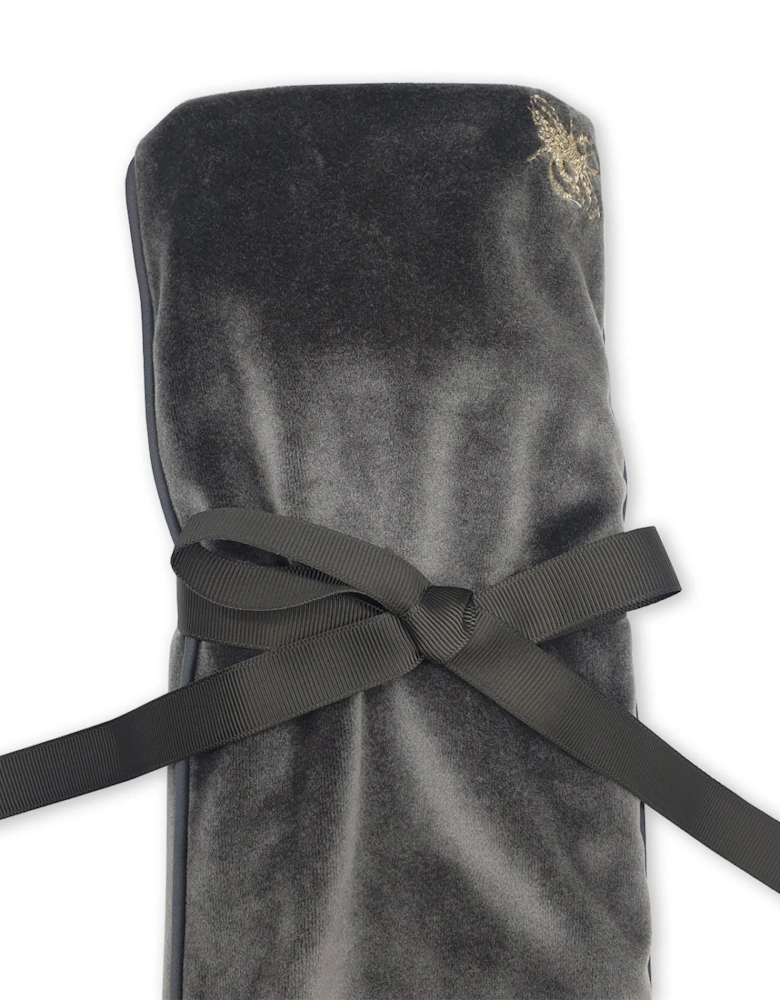 Velvet Long Hot Water Bottle - Grey