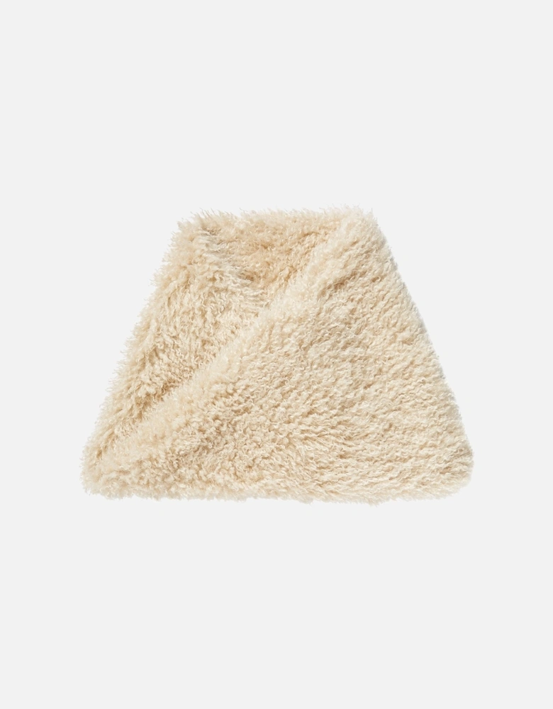 Teddy Faux Fur Mongolian Snood - Cream