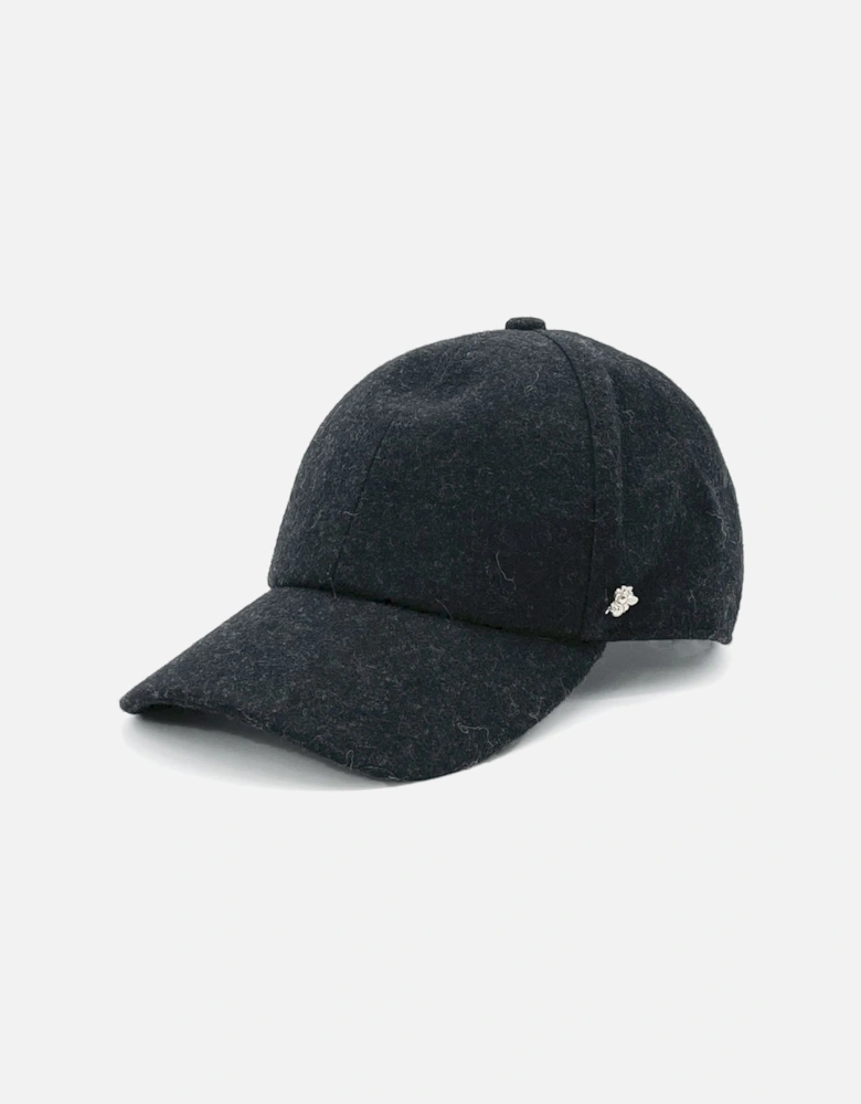Nina Wool Baseball Cap - Black