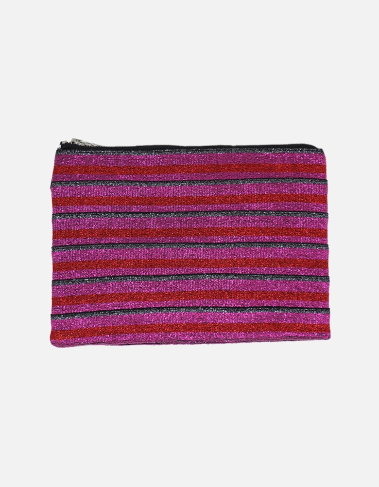 Lurex Elastic Clutch - Pink