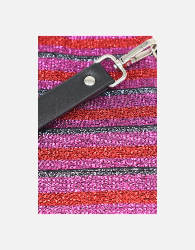 Lurex Elastic Clutch - Pink