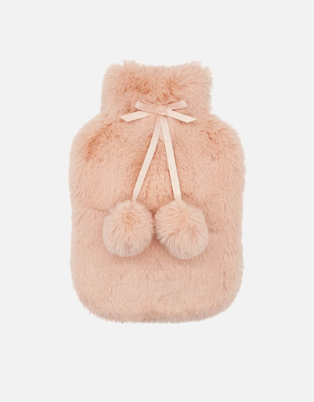 Faux Fur Hot Water Bottle and Eye Mask Set - Nude, 7 of 6