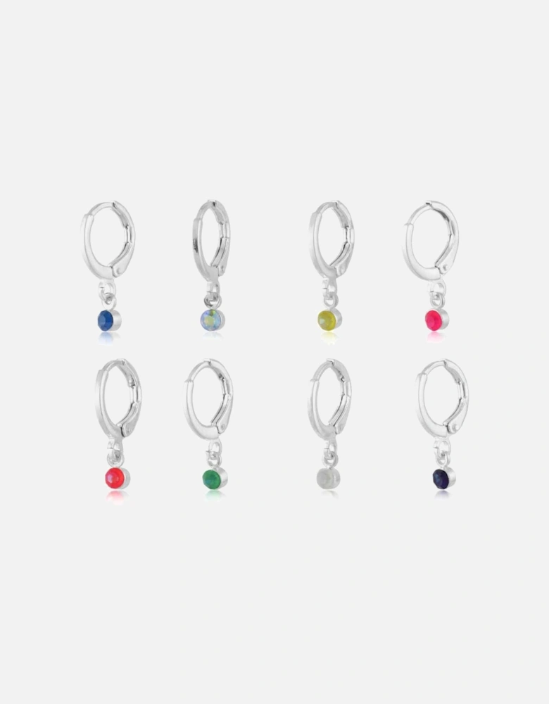 Phoebe Multi Coloured Stone Huggie Earrings