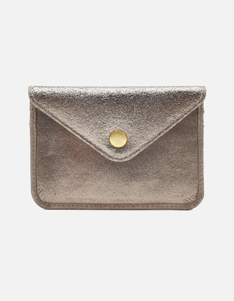 Marlin Metallic Leather Cardholder - Gold