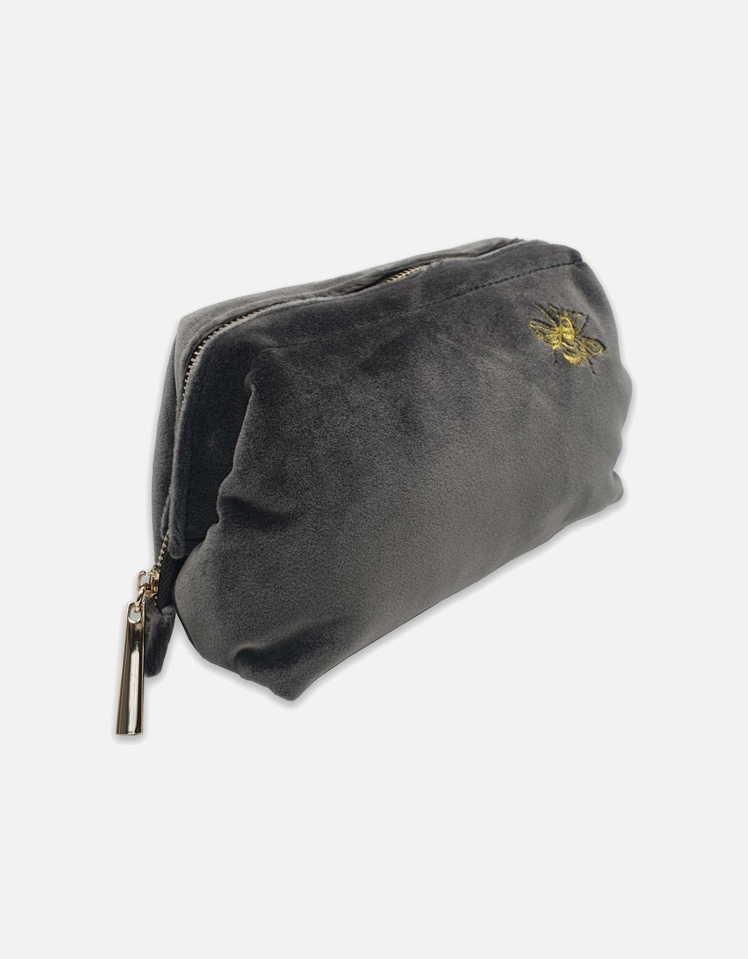 Daphne Velvet Make-Up Bag - Grey, 6 of 5