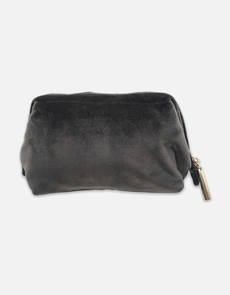 Daphne Velvet Make-Up Bag - Grey