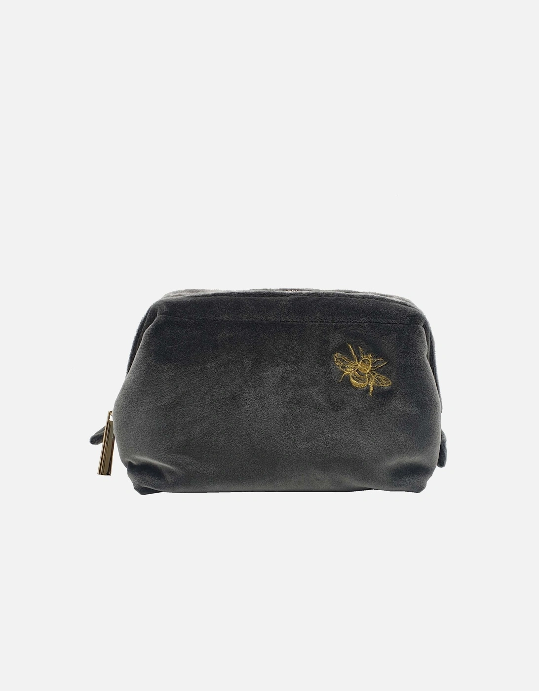 Daphne Velvet Make-Up Bag - Grey