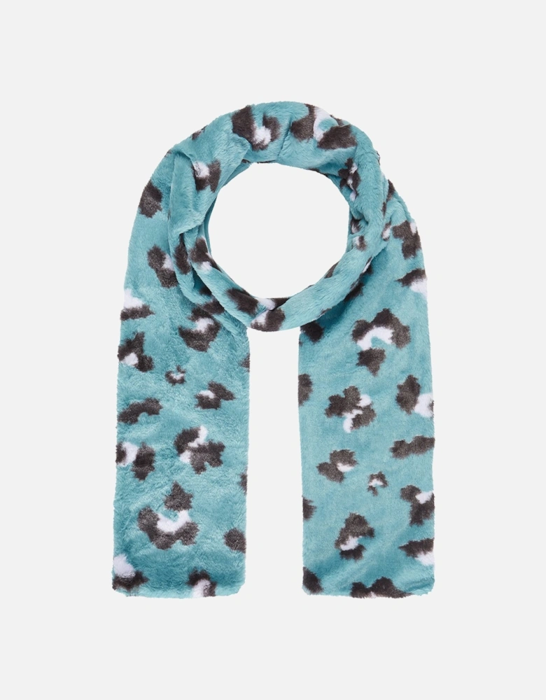 Ari Double Layer Scarf - Duckegg Leopard